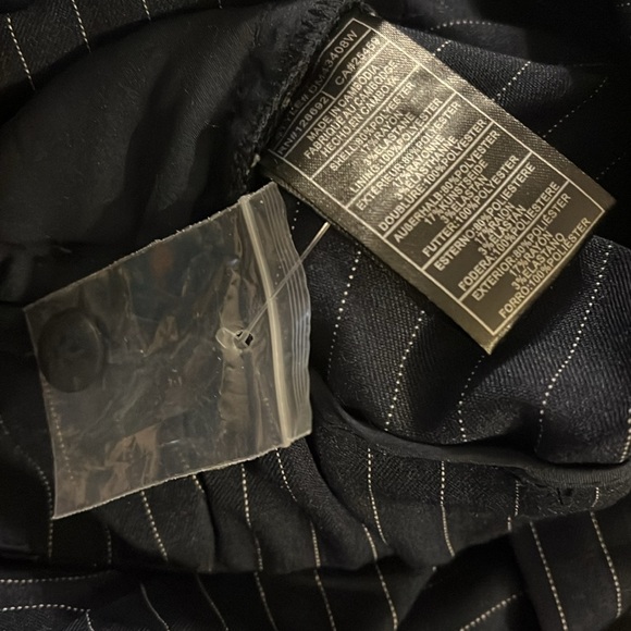 Steve Madden navy/white pinstripe wide leg trousers - Picture 4 of 5